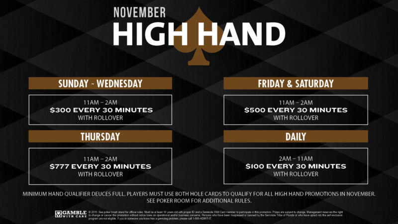 Promotions Archives Seminole Hard Rock Tampa Poker